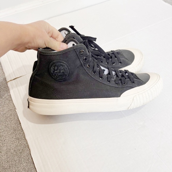 PF Flyers Center Hi Black Sneakers Men’s Size 10.5 Women’s Size 12 Sandlot Suede - Picture 6 of 12